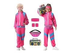 TIMSOPHIA Pink 80S Tracksuit for Kids