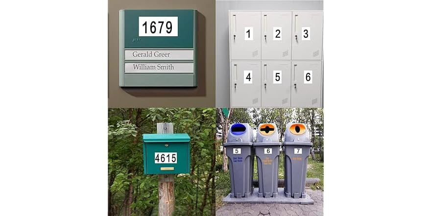 Adhesive Mailbox Numbers 3