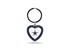 Dallas Cowboys Rhinestone Heart Keychain