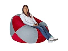Grey and Scarlett Red 50" Bean Bag