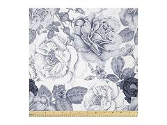 Ambesonne Shabby Flora Fabric by The Yard
