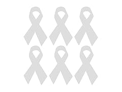 CUSHYSTORE Lung Ribbon Decal White 6pk