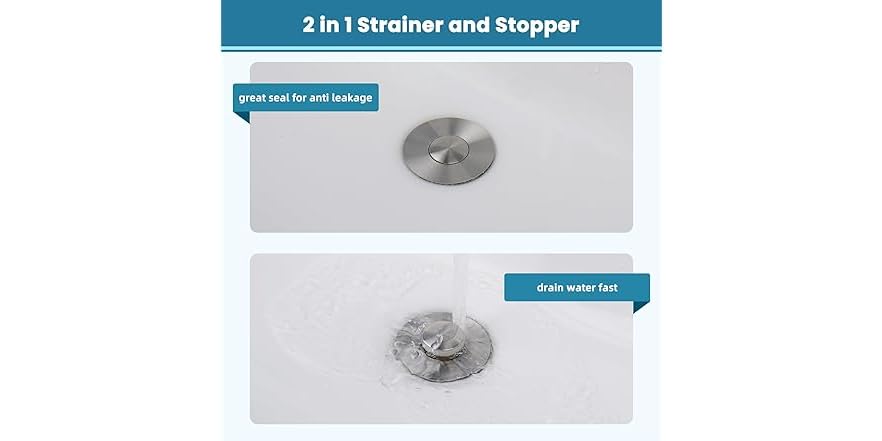 Universal 2 in 1 Bathroom Sink Stopper