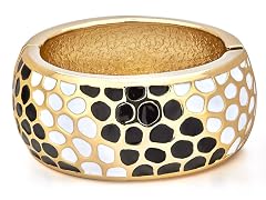 Zinc Alloy Black&White Enamel Fitbit Bangle