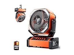 Doublepow Camping LED Fan with Light