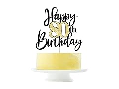 Happy 80th Birthday Cake Topper