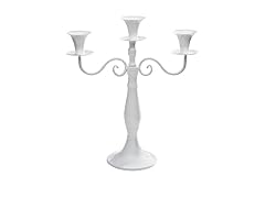 White Metal 3 Light Candelabra