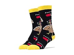 Ooohyeah Men Funny Turkey Bird Novelty Crew Socks