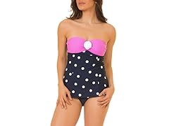 Coco Limon Polka Dot Swimsuit, Pink