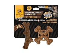 AKC 2 Pack Training Dog Chew Toy, Wood-Infused