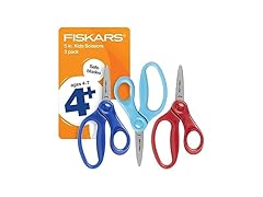 Fiskars 5" Pointed-Tip Scissors for Kids 4-7 (3-Pack)