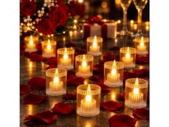 4-Pack 2.75" Plastic Votive Flame Flicker LED Light