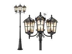 Lamp Posts Outdoor Lighting, Hardwired Outdoor Post Lights, Black