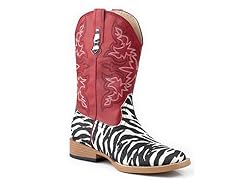 Glitter Zebra Faux Leather Boots (5T-7T)
