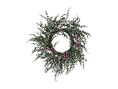 Abbott Collection Medium Eucalyptus Faux Wreath with Berries