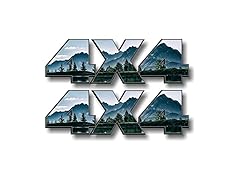  4x4 Mountain Escape Decals Black 13"