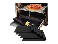 Demiwise 5 Pack Oven Liners for Bottom of Oven Black