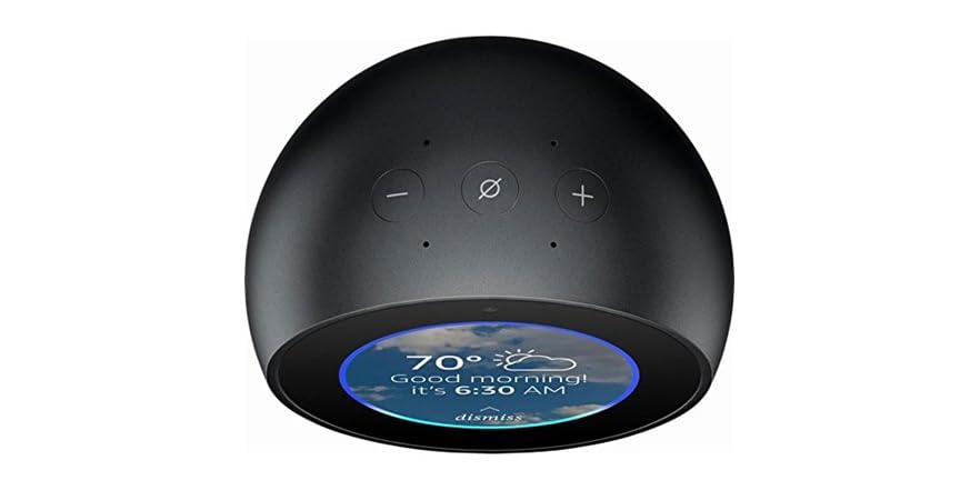 (NEW) Echo Spot - Smart Alarm Clock with Alexa - Black
