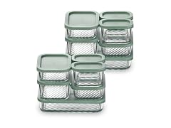 EATEX 12 Pack Glass Meal Prep Containers Sage