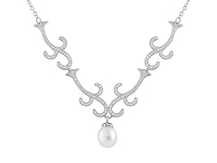 Fancy Micropave Pearl Pendant