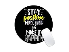 Adastrah Stay Postive Round Mouse Pad
