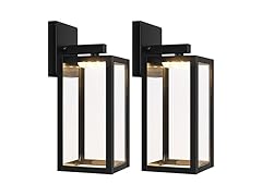 Yochoice 2Pk Outdoor Light Fixture Black Wall Lantern