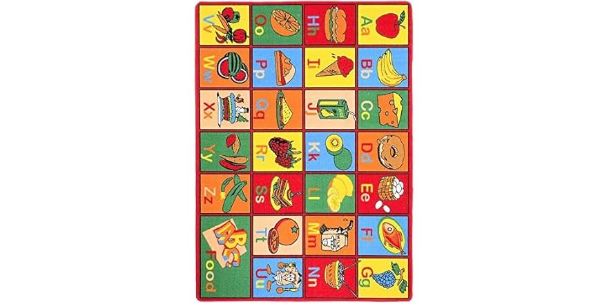 Educational Learning Rug ABC Food