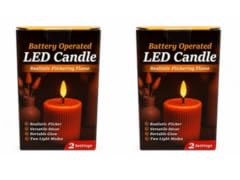 2-Pack 5.75" Battery-Operated Realistic Flickering LED Candle