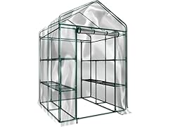 Home-Complete Walk in Greenhouse with 8 Sturdy Shelves