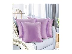 Nestl Throw Pillow Covers, Cozy Velvet, Set of 4