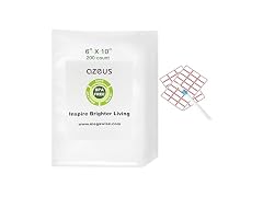 AZEUS Vacuum Sealer Bag Rolls Combo with Labels & Marker, 200 CT