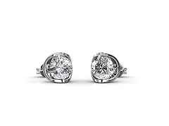 Sterling Floating Halo Stud Earring