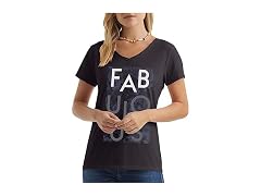 Hanes Women (M) Short Sleeve Graphic V-neck Tee