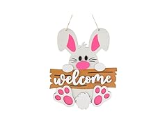 OUR FANDA Welcome Wreath, Cute Bunny 