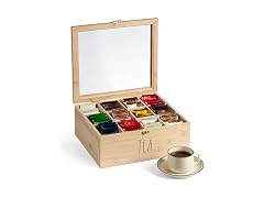 Rae Dunn Tea Bag Organizer Bamboo
