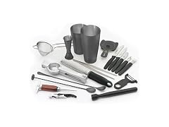 Barfly Cocktail Set, 12-Piece Deluxe, Matte Black
