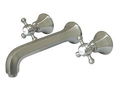 Wall Vessel Faucet, Satin Nickel