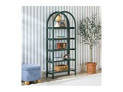 Walker Edison Zoey Arched Bookcase Green