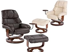 Bonded Lthr Recliner & Ottmn (2 Colors)