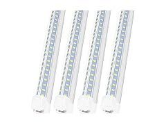AQIQUUT Led Shop Light Clear White 4Pk