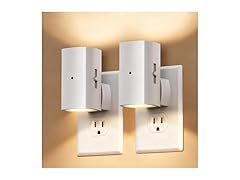 Brightown 2 Pack White Night Lights Plug Soft White