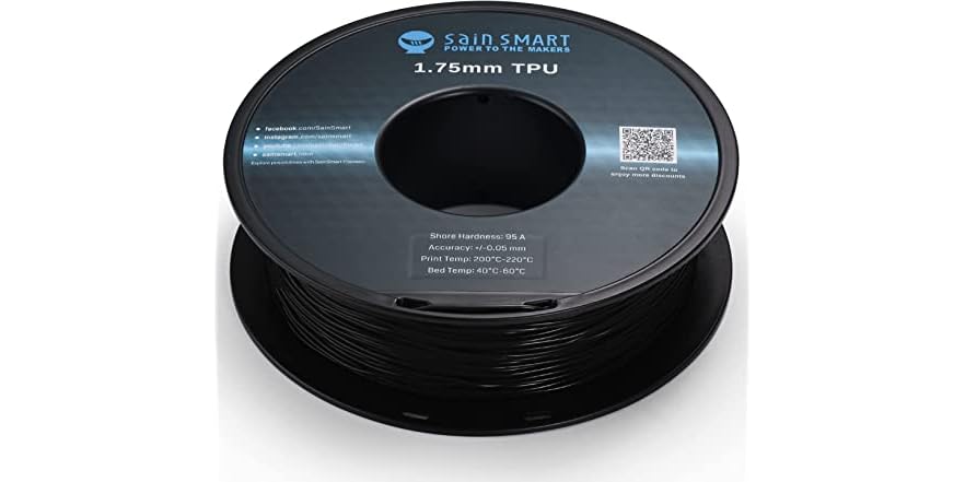 SainSmart Black Flexible TPU 3D Printing Filament