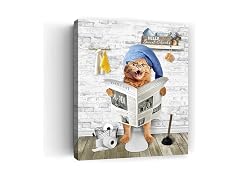 Beabalea Funny Bathroom Decor Wall Art