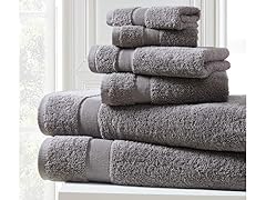 Spirit Linen Home 6 Piece Bath Towel Set