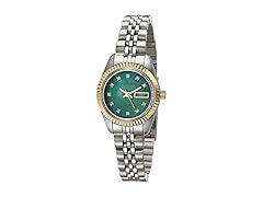 Armitron Crystal Watch -Two Tone/Green