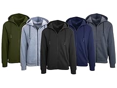 Mens Classic Fleece-Lined Zip Hoodie (M-3XL)