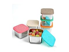 EKACO 6 Pack 180ml/6oz Stainless Steel Snack Containers 
