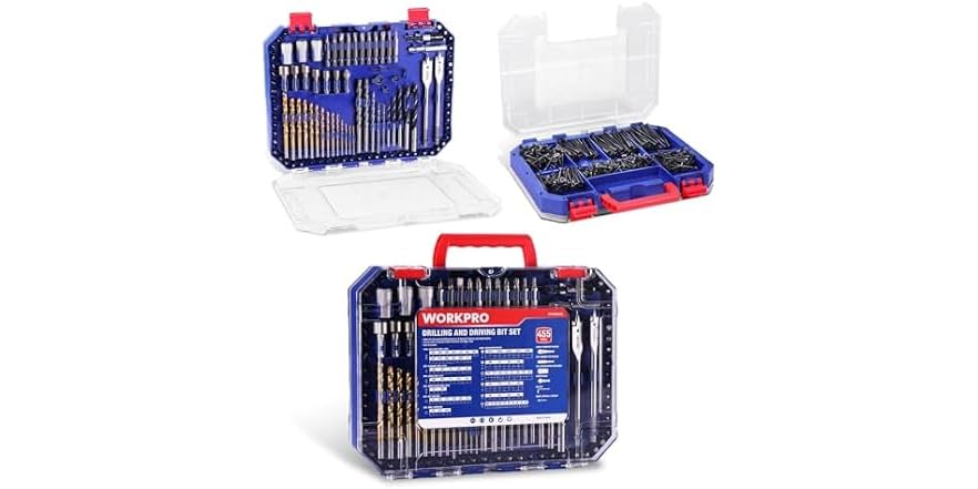 WORKPRO 455pc Drill & Bit Set