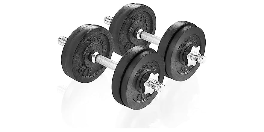 Yes4All Adjustable Dumbbell - 60lbs, Pair (30 lbs each)