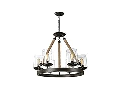 LNC Farmhouse Chandelier, Wagon Wheel Fixture